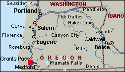 SW Oregon map